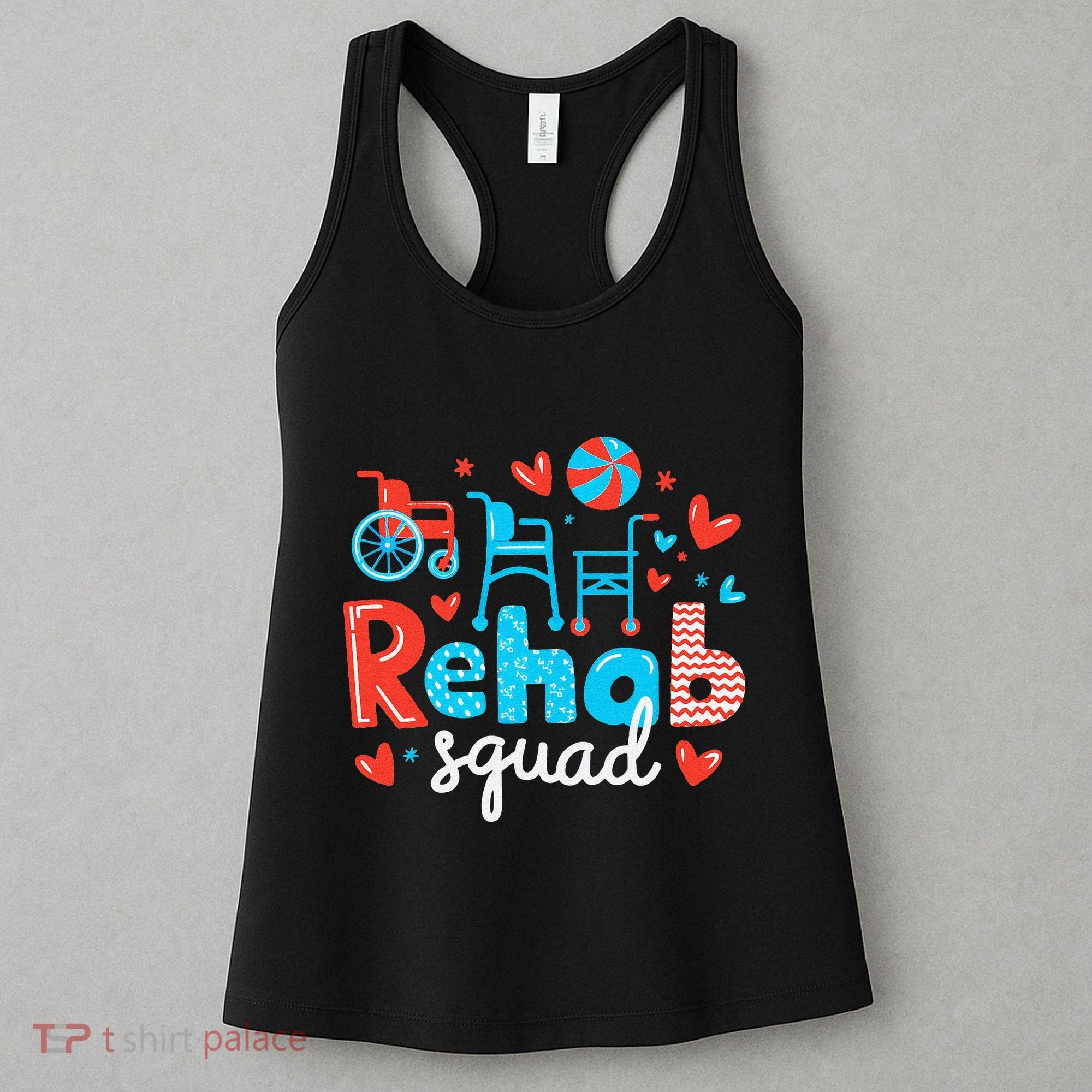 Rehab Squad Pt Rehab Physiotherapist ValentineS Day Women's Tank Top