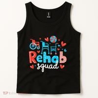 Rehab Squad Pt Rehab Physiotherapist ValentineS Day Tank Top thumb 2