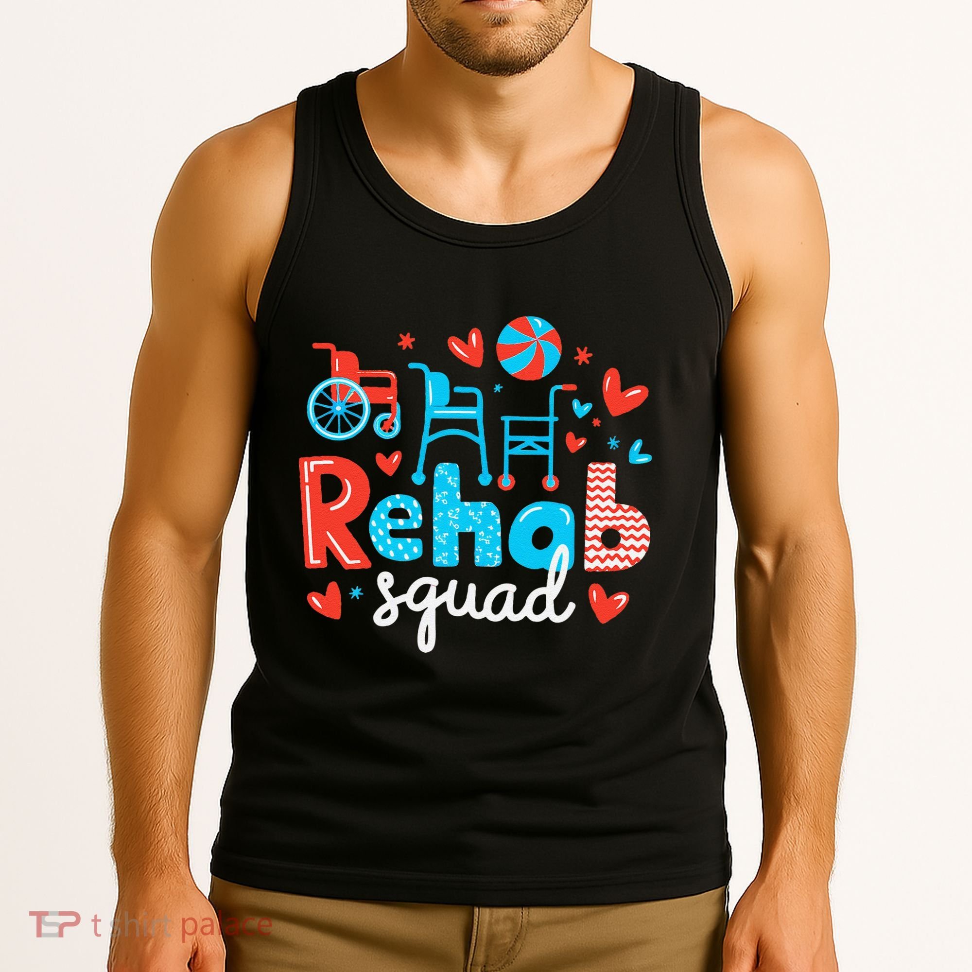 Rehab Squad Pt Rehab Physiotherapist ValentineS Day Tank Top