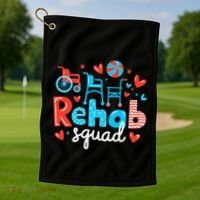 Rehab Squad Pt Rehab Physiotherapist ValentineS Day Golf Towel thumb 1