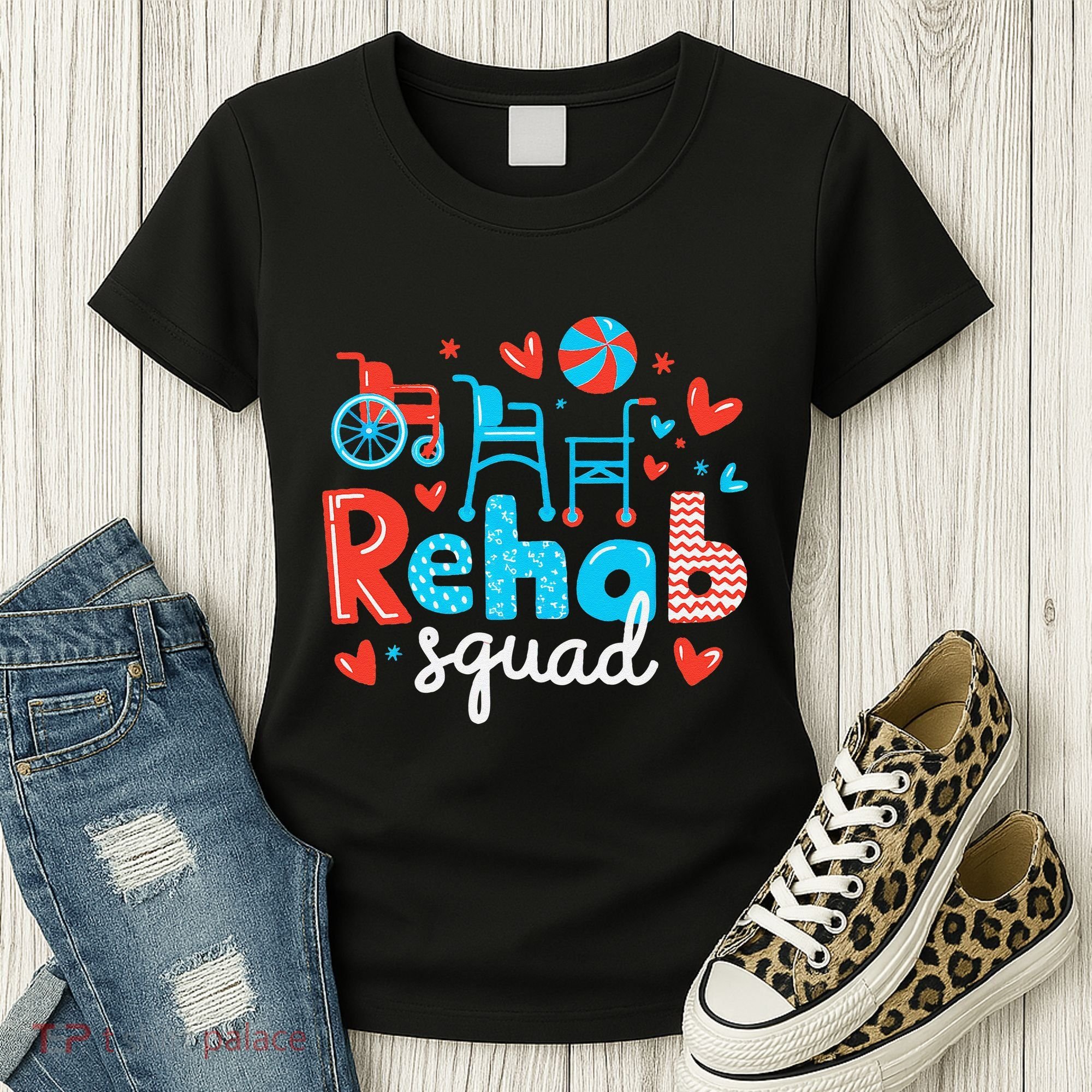 Rehab Squad Pt Rehab Physiotherapist ValentineS Day Women's T-Shirt