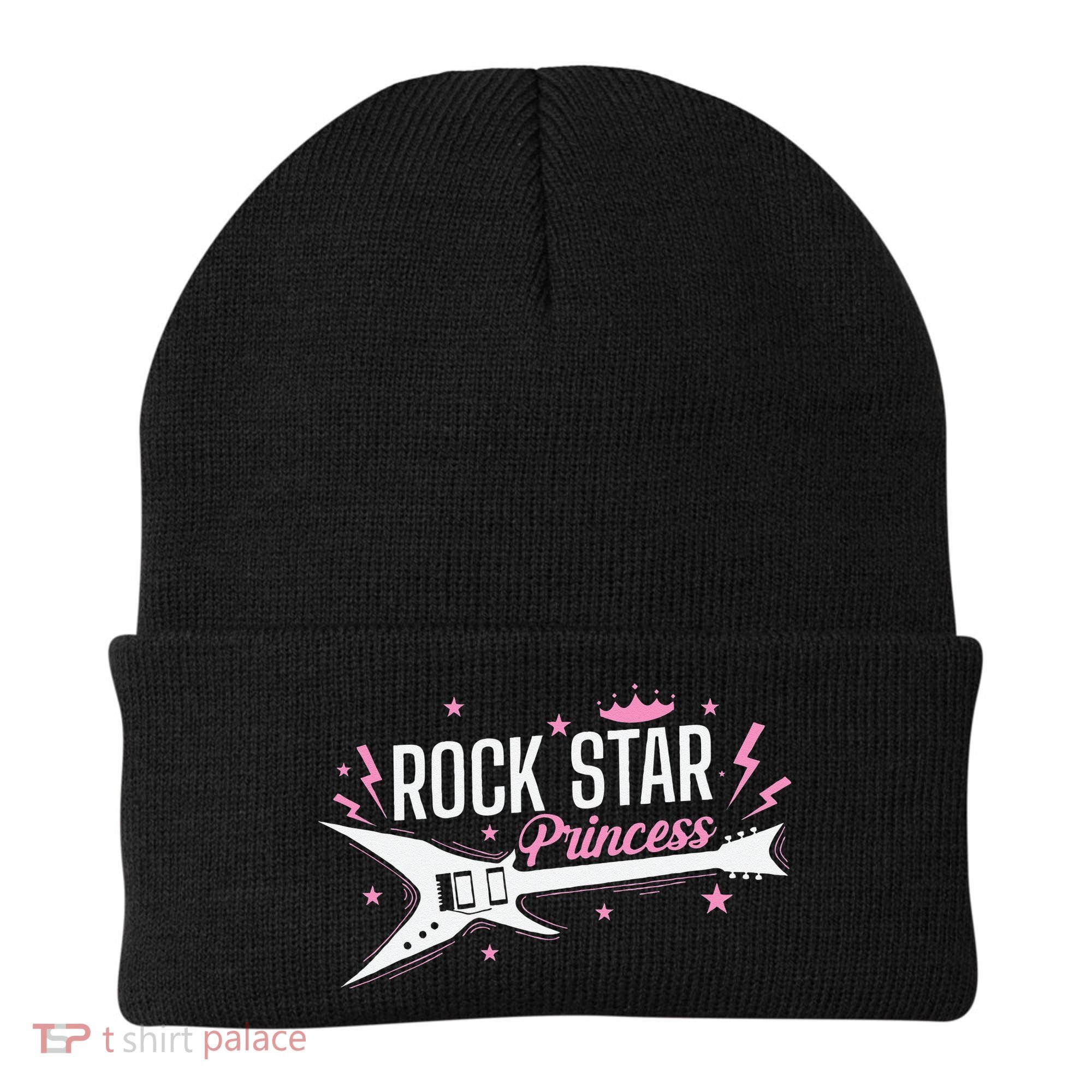 Rock Star Princess Guitar Music Beanie