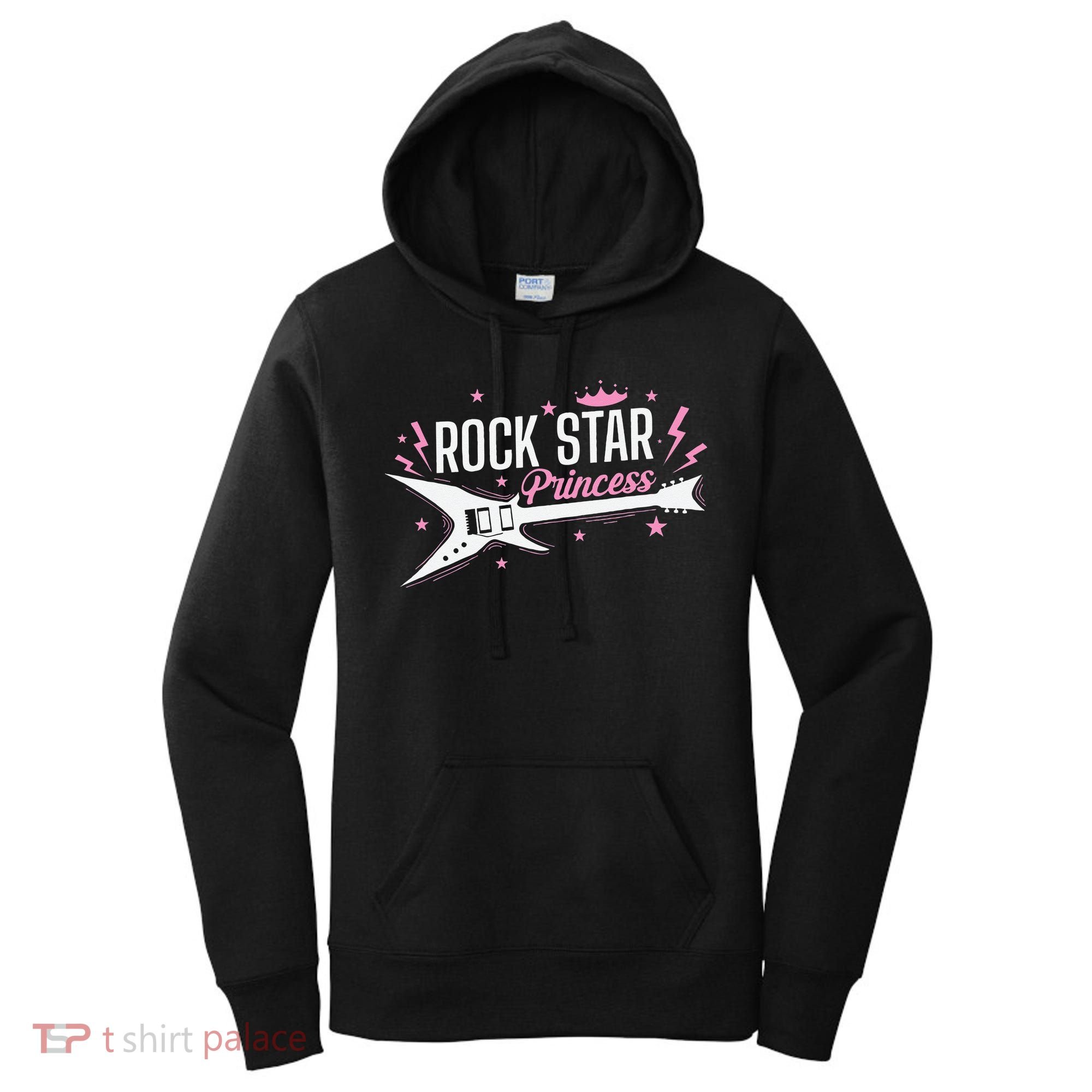 Rock Star Princess Guitar Music Women's Hoodie