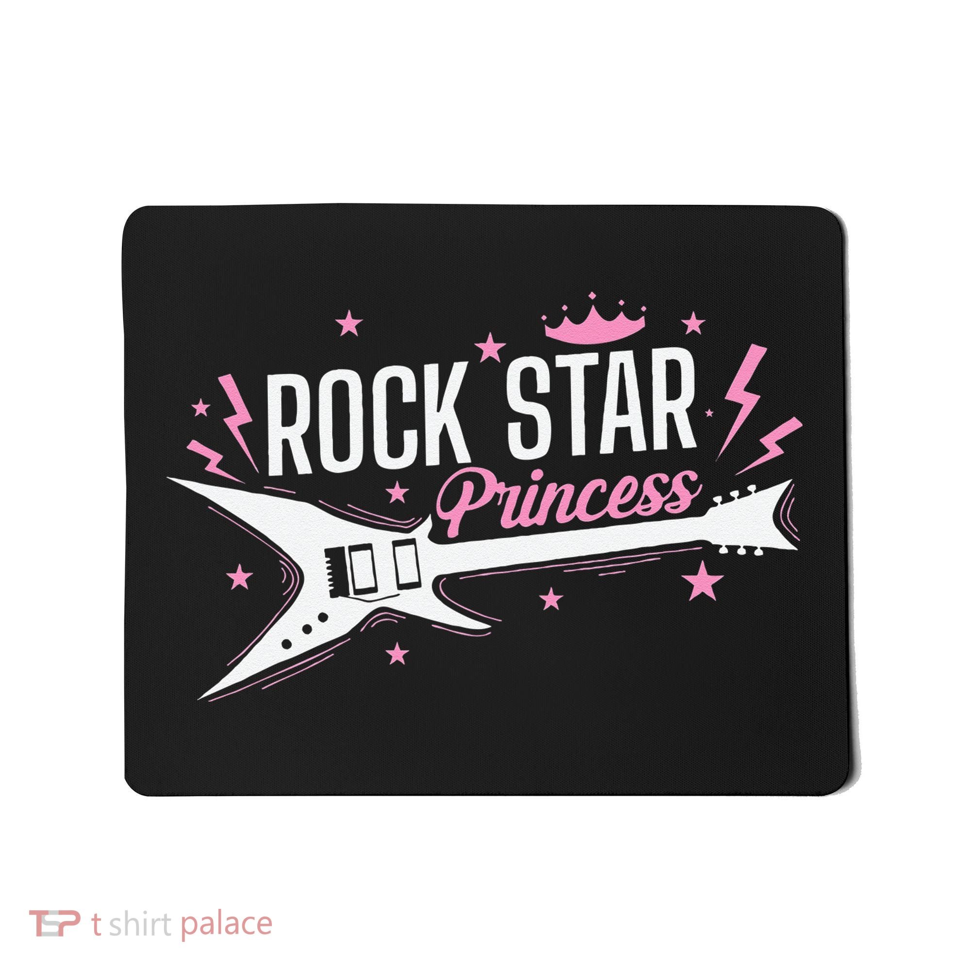 Rock Star Princess Guitar Music Mousepad