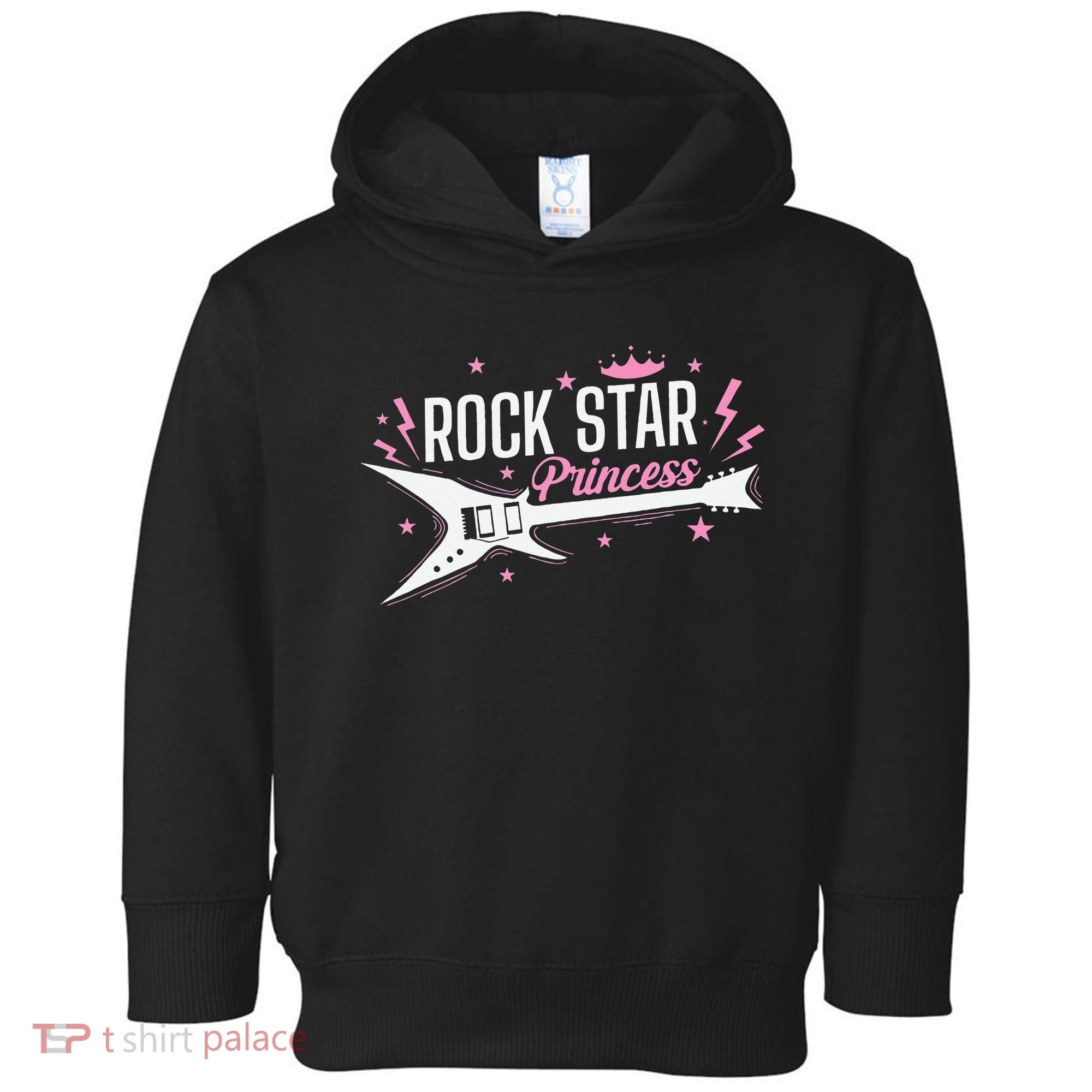 Rock Star Princess Guitar Music Toddler Hoodie