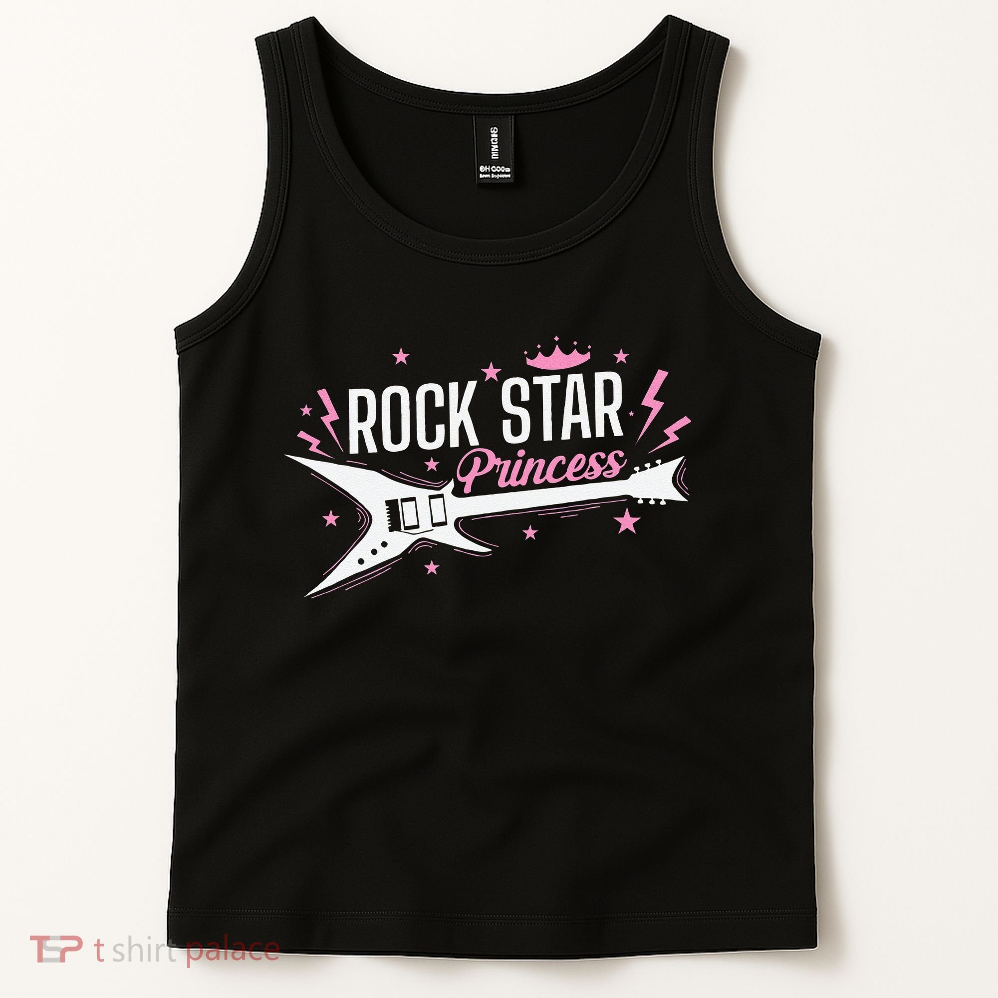 Rock Star Princess Guitar Music Tank Top