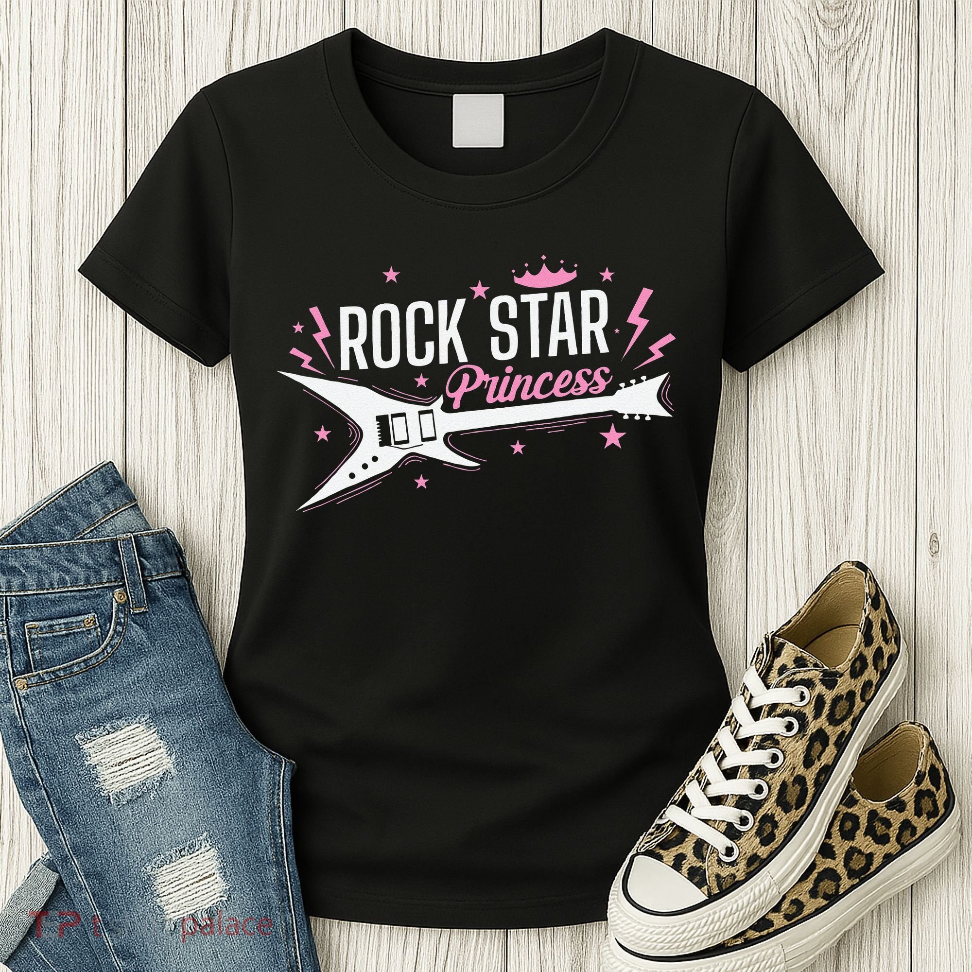 Rock Star Princess Guitar Music Women's T-Shirt