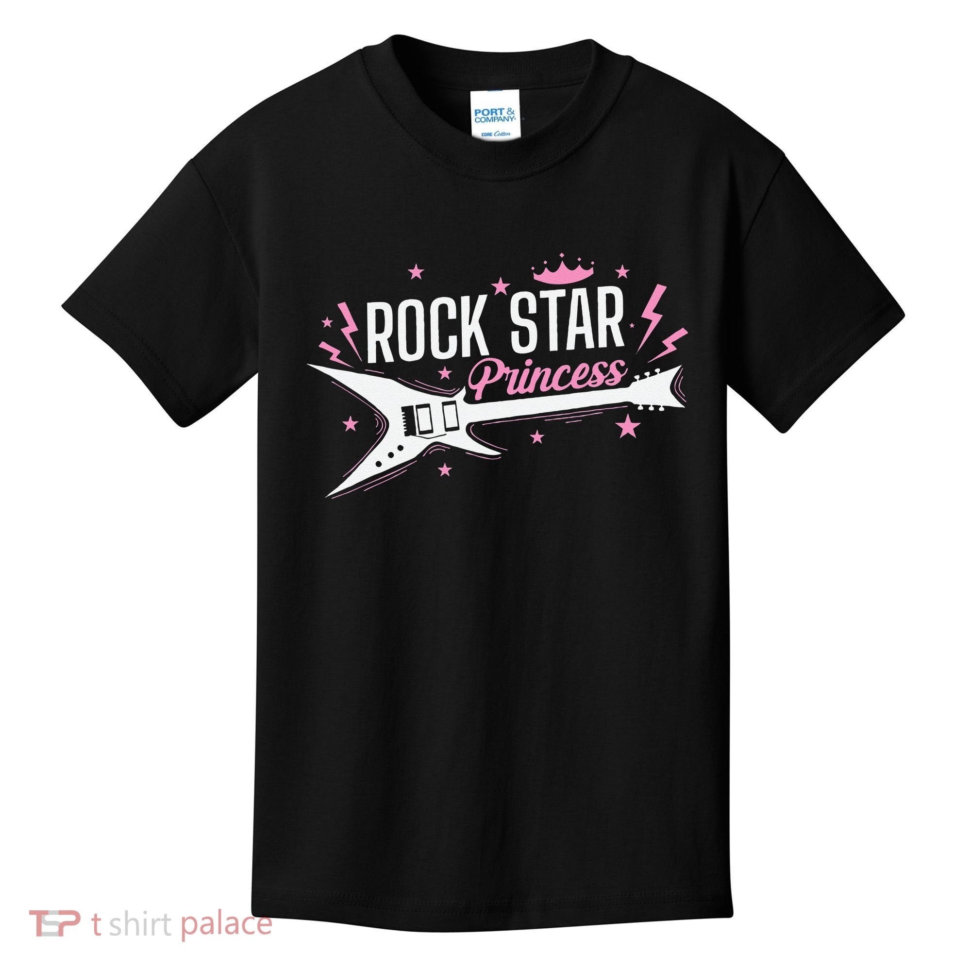 Rock Star Princess Guitar Music Kids T-Shirt