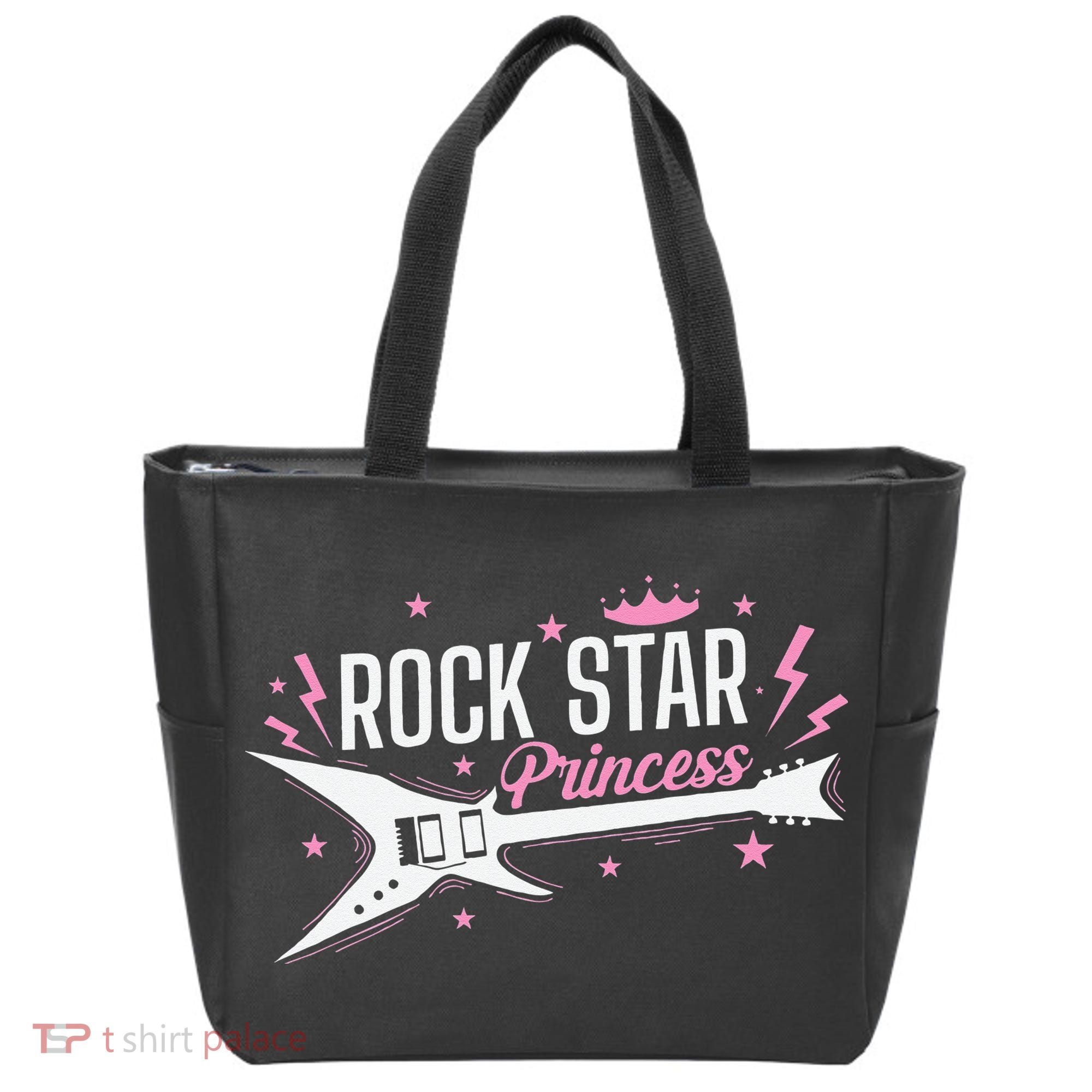 Rock Star Princess Guitar Music Tote Bag