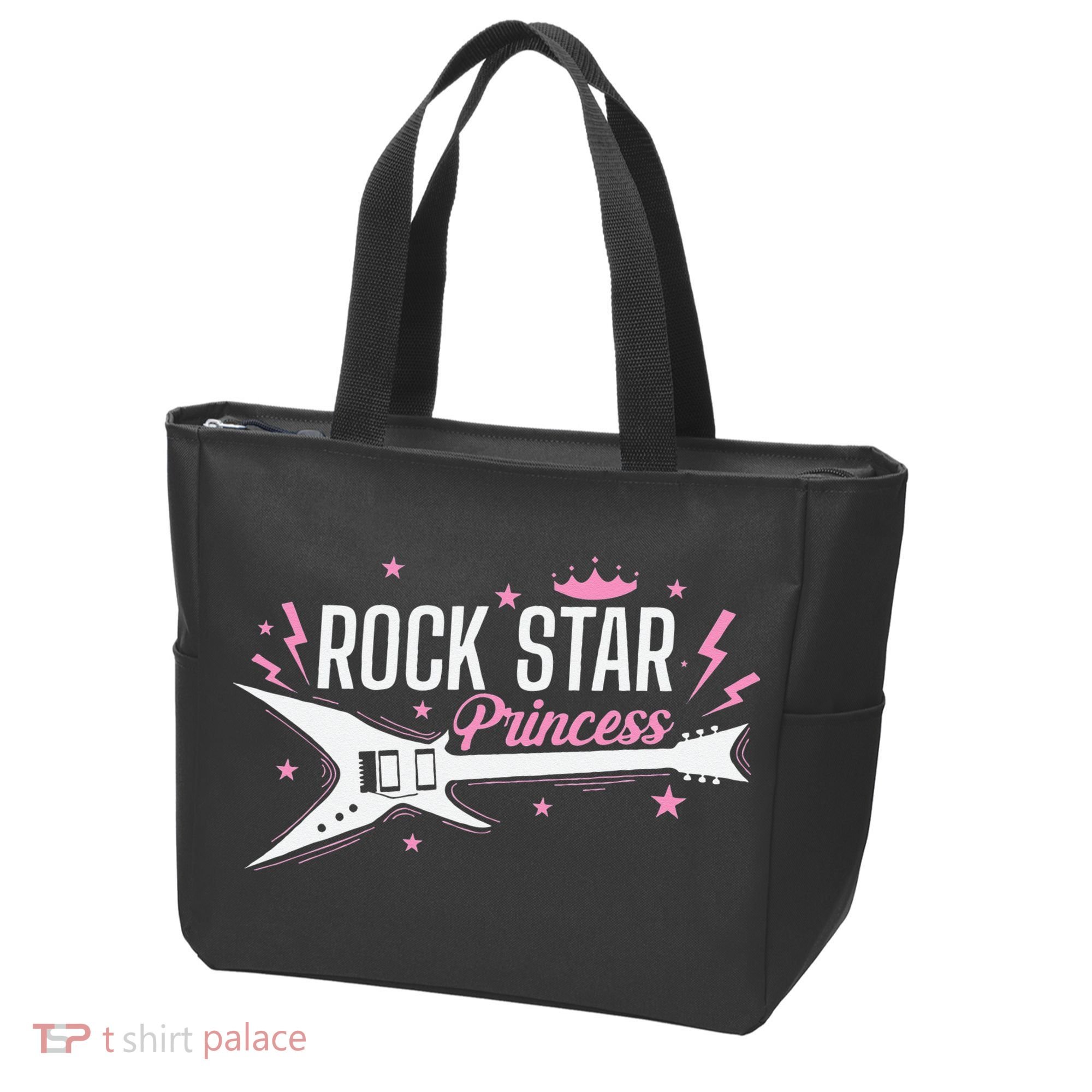 Rock Star Princess Guitar Music Tote Bag