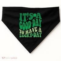 Retro St Patricks Day Irish Its A Good Day To Have A Lucky Day USA-Made Doggie Bandana thumb 0