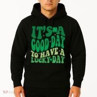 Retro St Patricks Day Irish Its A Good Day To Have A Lucky Day Hoodie thumb 2