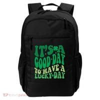 Retro St Patricks Day Irish Its A Good Day To Have A Lucky Day Backpack thumb 0