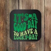 Retro St Patricks Day Irish Its A Good Day To Have A Lucky Day Coaster thumb 0
