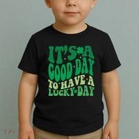 Retro St Patricks Day Irish Its A Good Day To Have A Lucky Day Toddler T-Shirt thumb 2