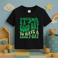 Retro St Patricks Day Irish Its A Good Day To Have A Lucky Day Toddler T-Shirt thumb 3