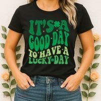 Retro St Patricks Day Irish Its A Good Day To Have A Lucky Day Women's T-Shirt thumb 2