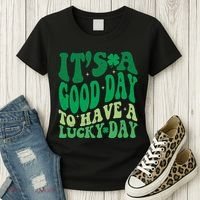 Retro St Patricks Day Irish Its A Good Day To Have A Lucky Day Women's T-Shirt thumb 3