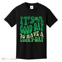 Retro St Patricks Day Irish Its A Good Day To Have A Lucky Day Kids T-Shirt thumb 0