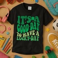 Retro St Patricks Day Irish Its A Good Day To Have A Lucky Day Kids T-Shirt thumb 3