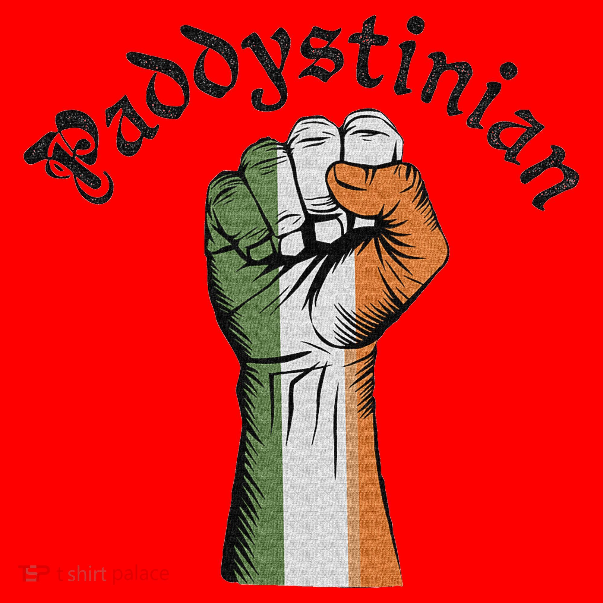 Retro Strong Paddystinian Irish Palestine Flag Santa Hat