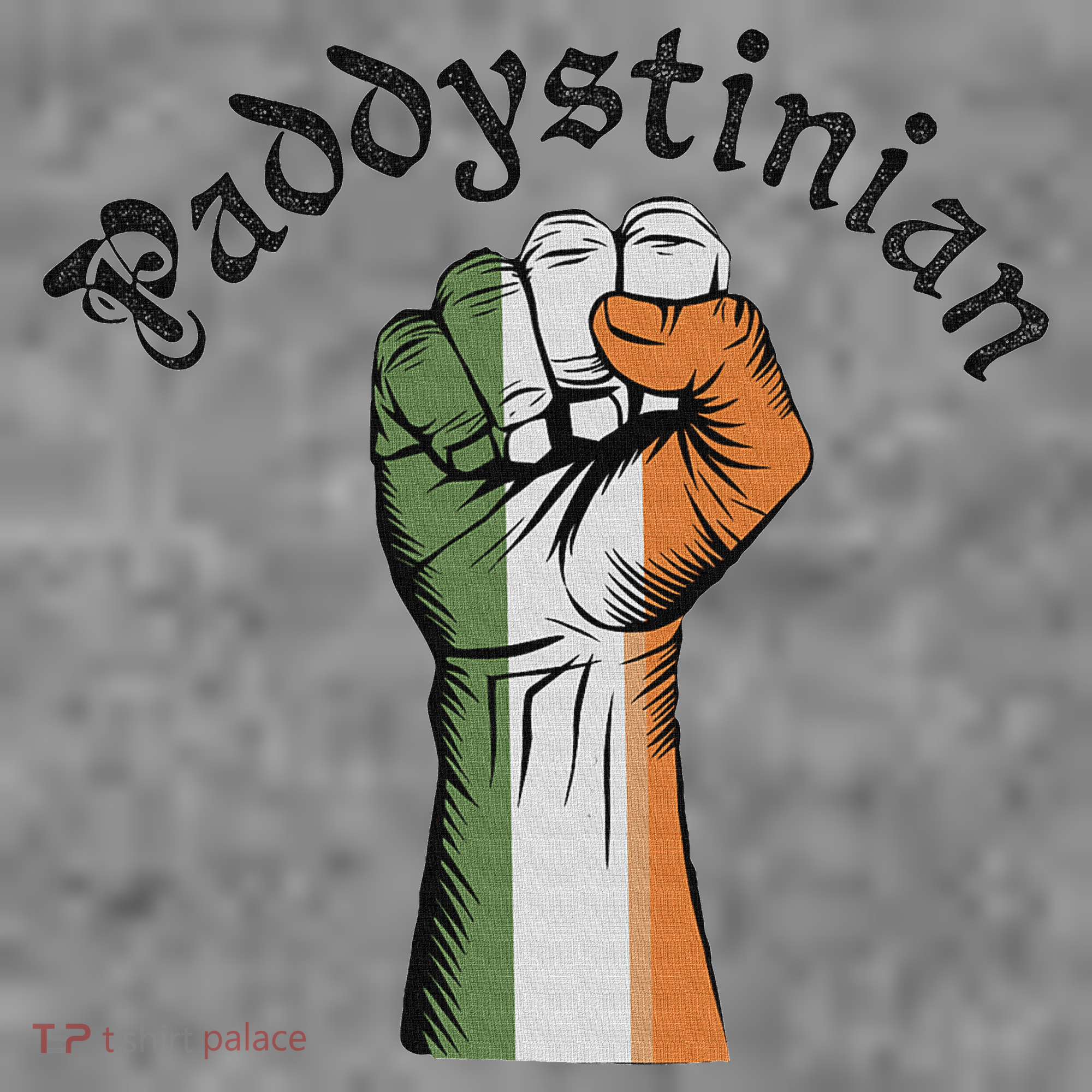 Retro Strong Paddystinian Irish Palestine Flag Toddler Hoodie