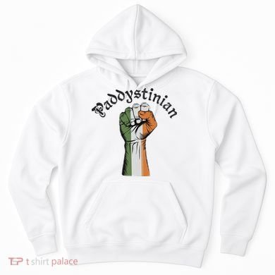 Retro Strong Paddystinian Irish Palestine Flag Hoodie