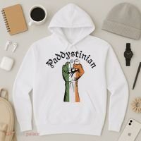 Retro Strong Paddystinian Irish Palestine Flag Hoodie thumb 3