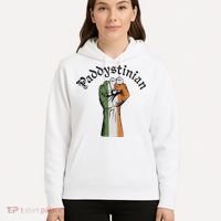 Retro Strong Paddystinian Irish Palestine Flag Hoodie thumb 5