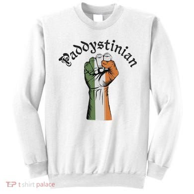 Retro Strong Paddystinian Irish Palestine Flag Sweatshirt