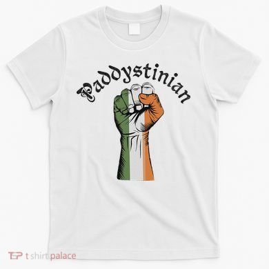 Retro Strong Paddystinian Irish Palestine Flag T-Shirt