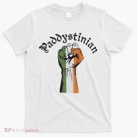 Retro Strong Paddystinian Irish Palestine Flag T-Shirt thumb 0