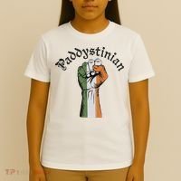Retro Strong Paddystinian Irish Palestine Flag T-Shirt thumb 4