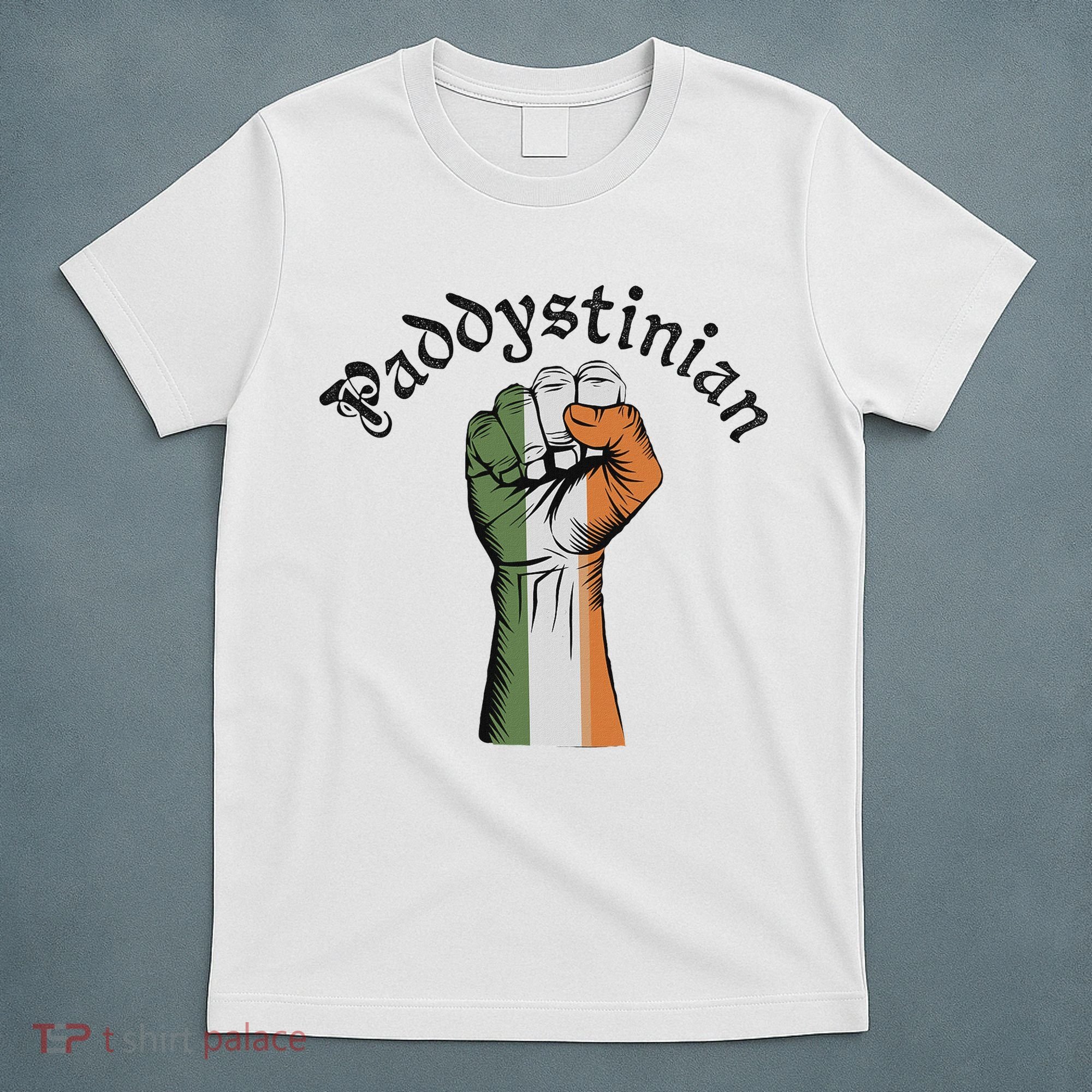 Retro Strong Paddystinian Irish Palestine Flag T-Shirt