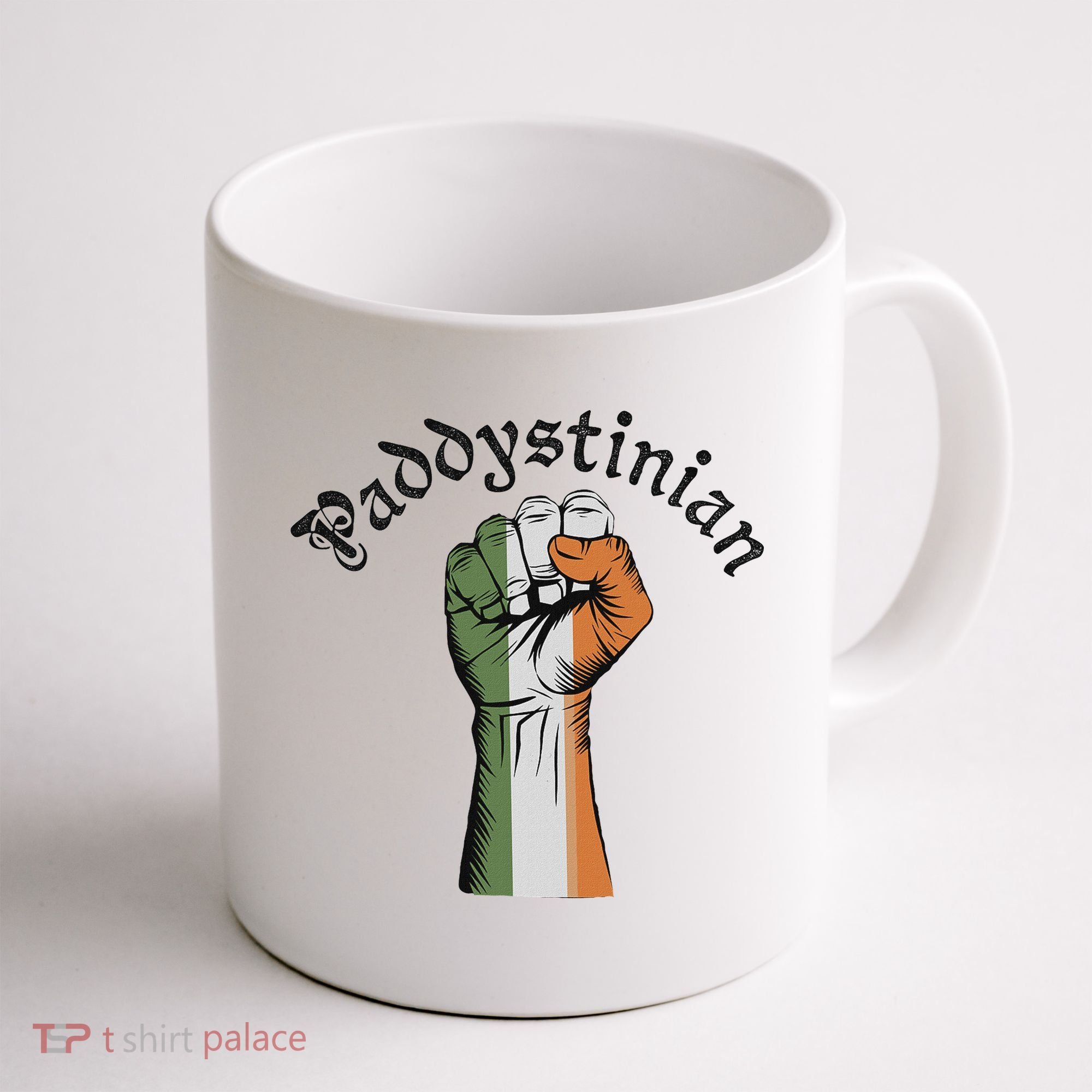 Retro Strong Paddystinian Irish Palestine Flag Coffee Mug