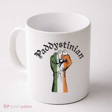 Retro Strong Paddystinian Irish Palestine Flag Coffee Mug