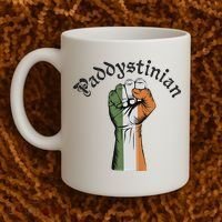 Retro Strong Paddystinian Irish Palestine Flag Coffee Mug thumb 2
