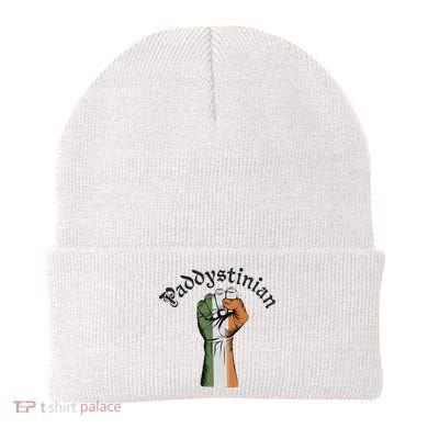 Retro Strong Paddystinian Irish Palestine Flag Beanie