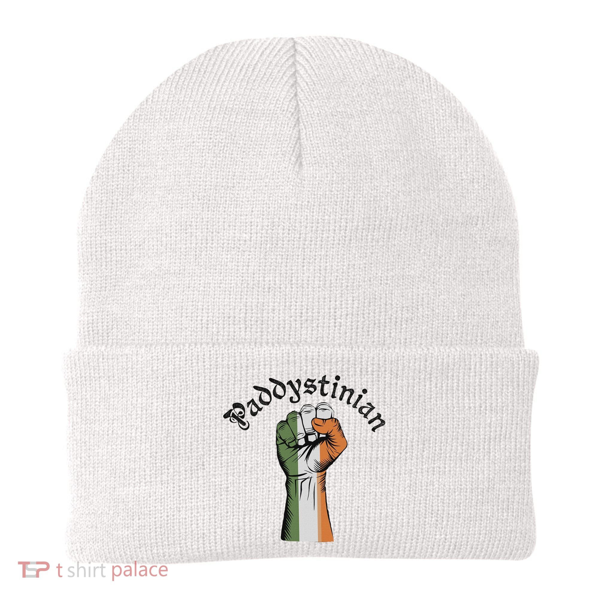 Retro Strong Paddystinian Irish Palestine Flag Beanie