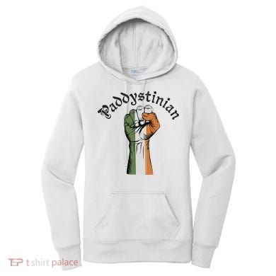 Retro Strong Paddystinian Irish Palestine Flag Women's Hoodie