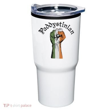 Retro Strong Paddystinian Irish Palestine Flag Tumbler