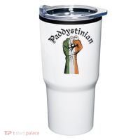 Retro Strong Paddystinian Irish Palestine Flag Tumbler thumb 0
