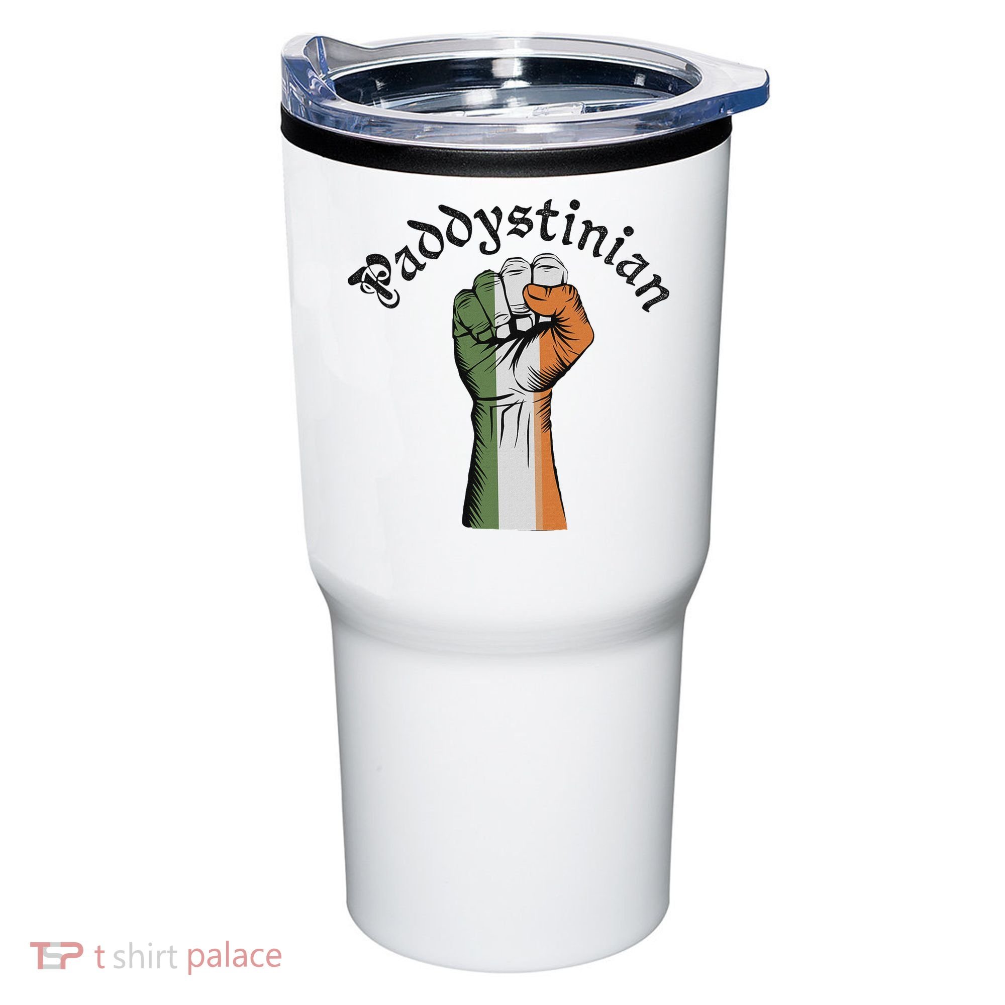 Retro Strong Paddystinian Irish Palestine Flag Tumbler