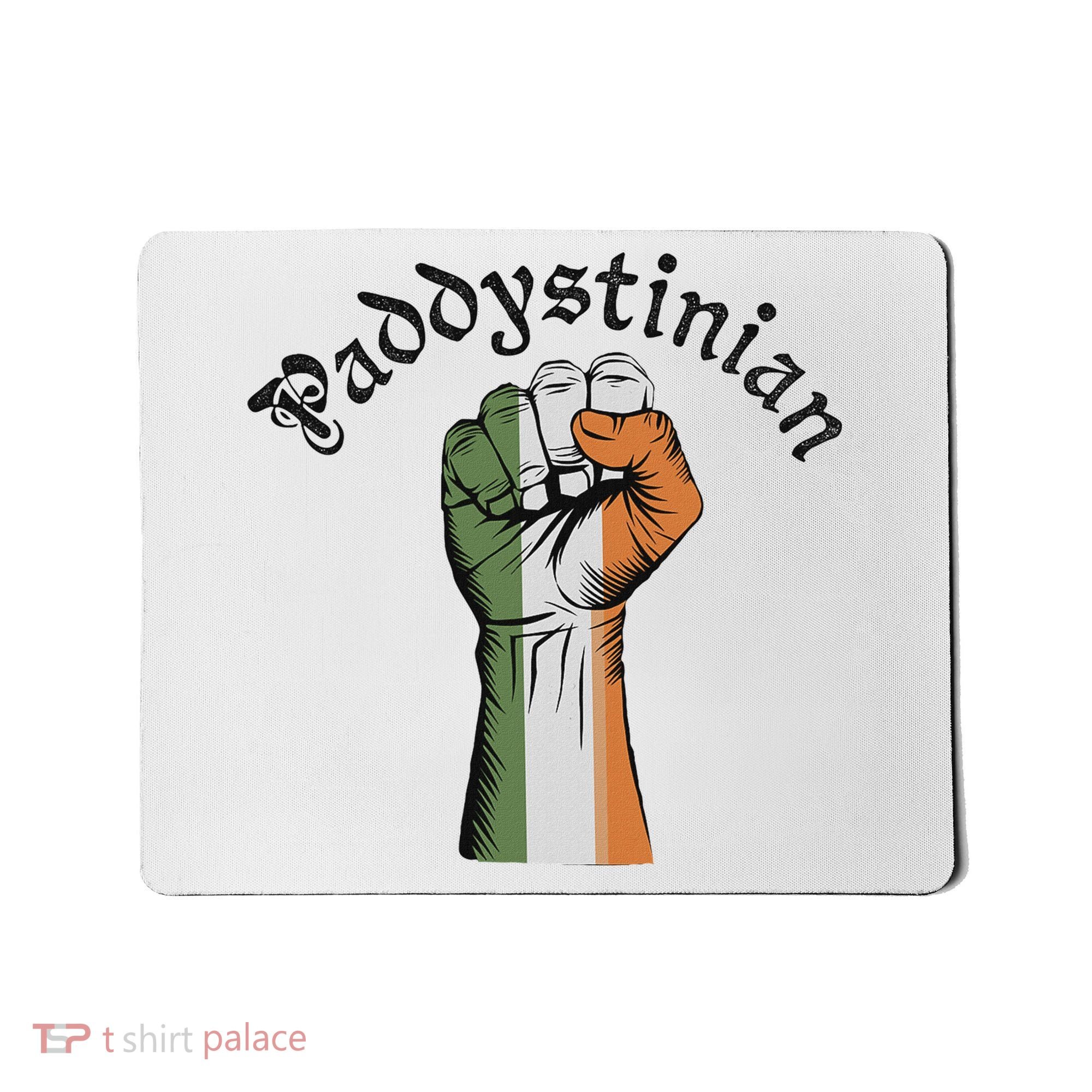 Retro Strong Paddystinian Irish Palestine Flag Mousepad