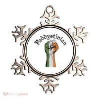 Retro Strong Paddystinian Irish Palestine Flag Ornament thumb 0