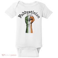 Retro Strong Paddystinian Irish Palestine Flag Baby Bodysuit thumb 0