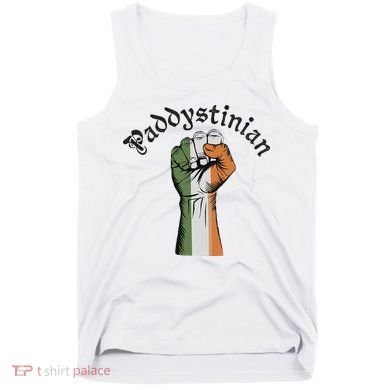 Retro Strong Paddystinian Irish Palestine Flag Tank Top