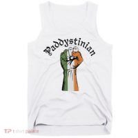 Retro Strong Paddystinian Irish Palestine Flag Tank Top thumb 0