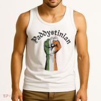 Retro Strong Paddystinian Irish Palestine Flag Tank Top thumb 3