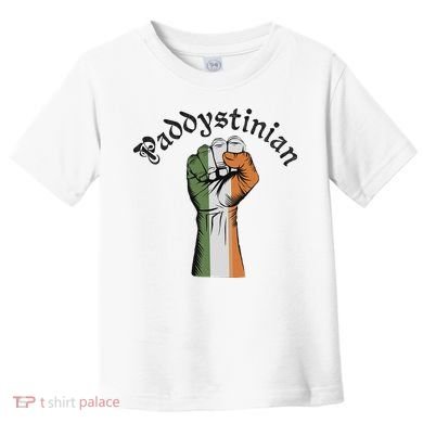 Retro Strong Paddystinian Irish Palestine Flag Toddler T-Shirt